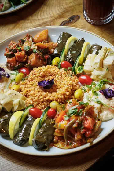 The vegan meze platter